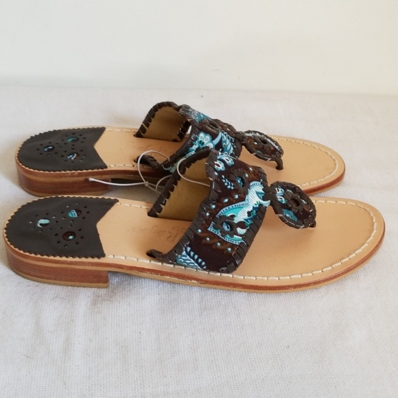 Jack Rogers Paisley Thong Sandals New 8 - Picture 2 of 5